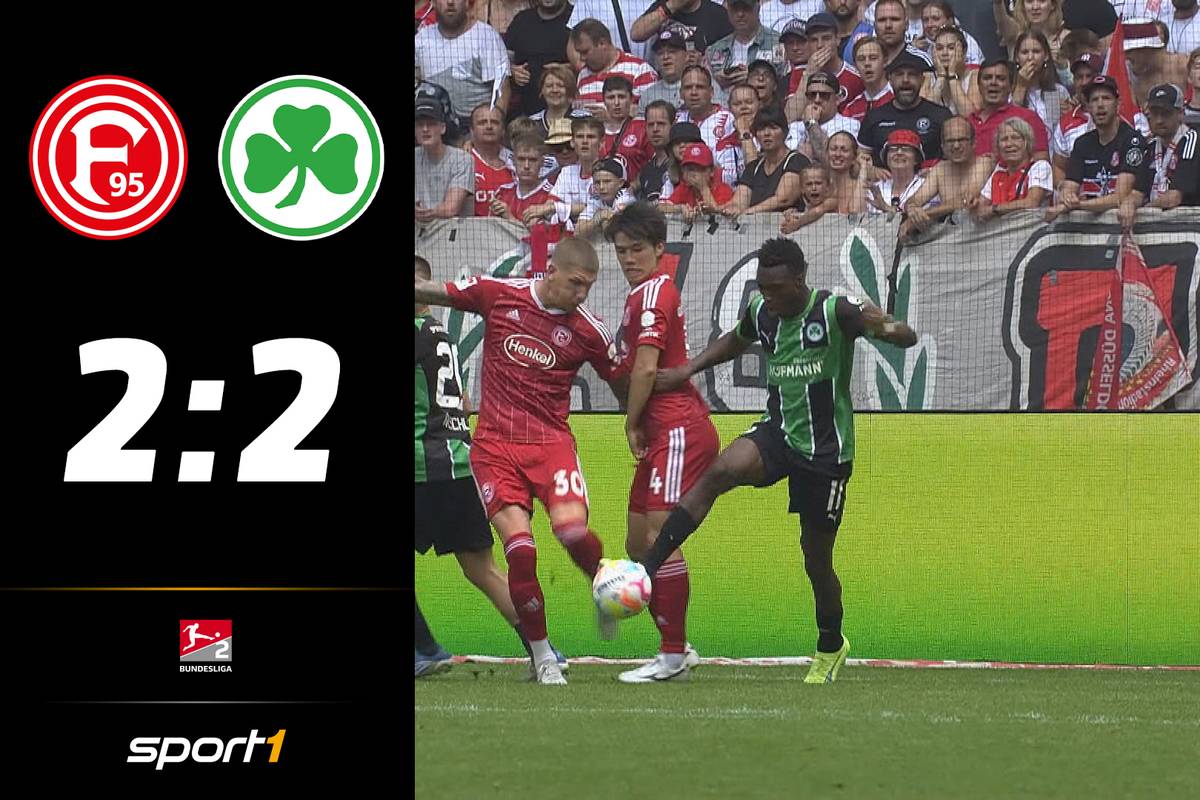 Fortuna Düsseldorf dreht in der 2. Fußball-Bundesliga das Spiel gegen die SpVgg Greuther Fürth - trotzdem gelingt es den Rheinländern nicht, das Ergebnis über die Zeit zu retten.