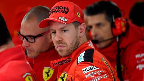 Ferrari's German driver Sebastian Vettel waits to take part in the tests for the new Formula One Grand Prix season at the Circuit de Catalunya in Montmelo in the outskirts of Barcelona on February 27, 2020. (Photo by Josep LAGO / AFP) (Photo by JOSEP LAGO/AFP via Getty Images)