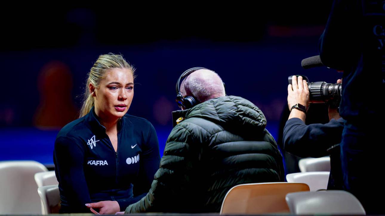 Jutta Leerdam gab unter Tränen Interviews 