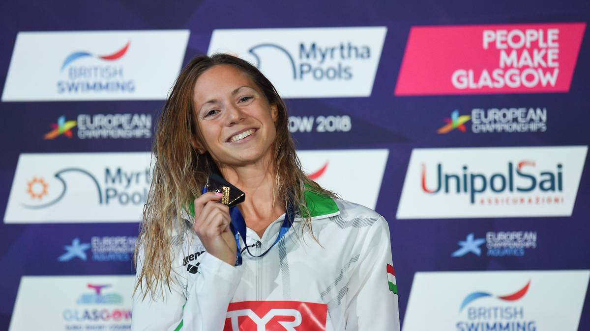 Boglarka Kapas (Ungarn): Auch aus Ungarn kommen schöne Athletinnen. Dieses bezauberne Lächeln gehört der Schwimmerin Kapas