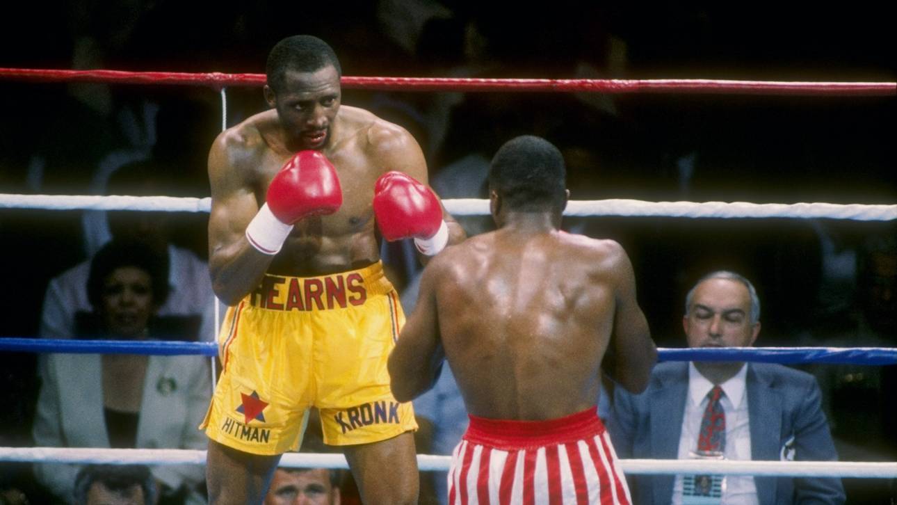Sugar Ray Leonard und Thomas Hearns trennen sich im Rückkampf mit einem Unentschieden