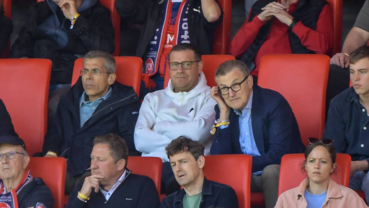 Die Bayern-Bosse Michael Diederich (l.), Max Eberl (Mitte) und Jan-Christian Dreesen