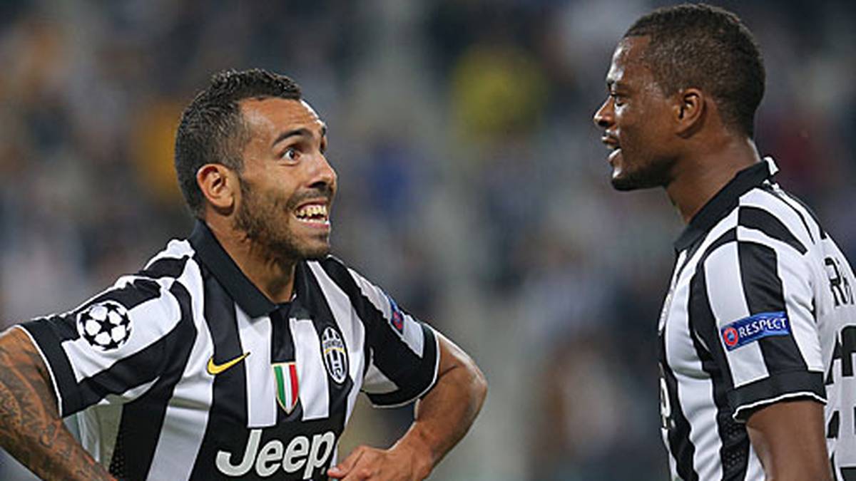 In Turin steht es gegen Malmö lange 0:0. Doch nach einer Stunde erlöst Carlos Tevez (l.) die "Alte Dame"
                  
                  
                  