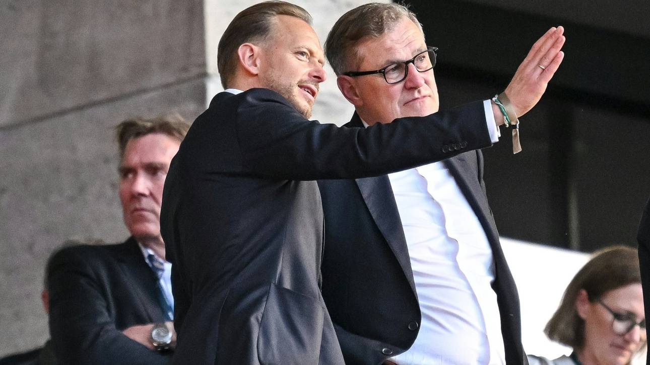 Marketing-Vorstand Kasper (l.) und Bayern-Chef Dreesen