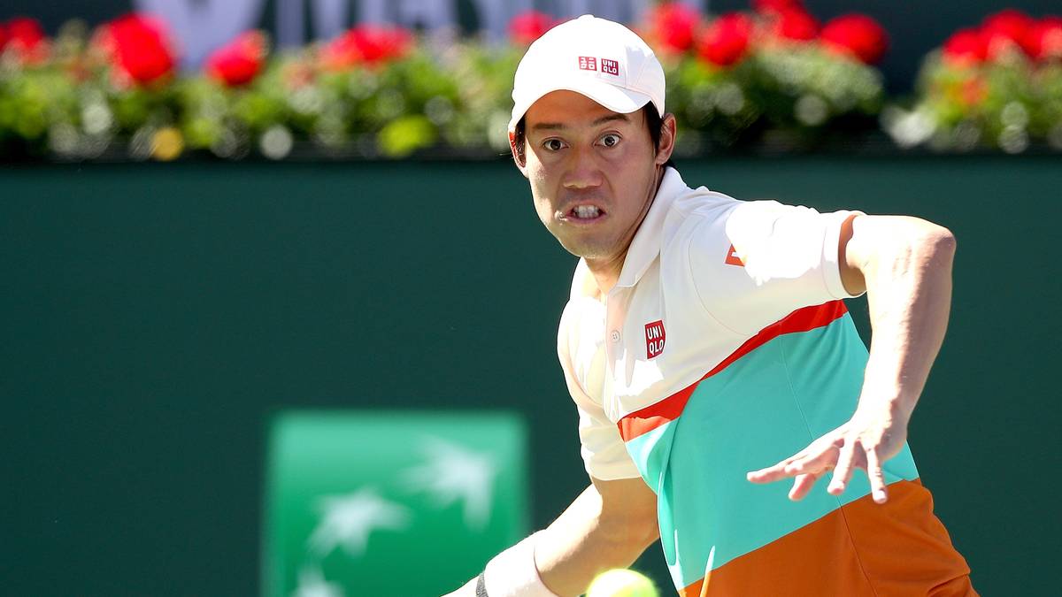 BNP Paribas Open - Day 9 Im Alter von 17 Jahren gab Kei Nishikori sein Debüt bei einem ATP-Turnier. Seine beste Karriereplatzierung bisher war Rang vier