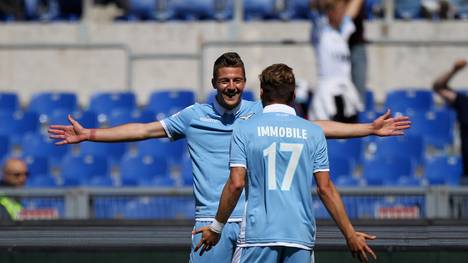 Ciro Immobile (vorne) blüht bei Lazio auf