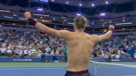 Alexander Zverev steht in Runde drei der US Open und das nach einer großen, kämpferischen Leistung in fünf Sätzen gegen den Franzosen Quentin Halys.