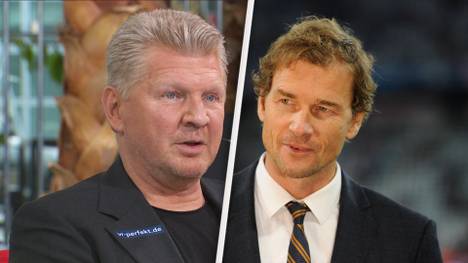 Stefen Effenberg spitzelt im STAHLWERK Doppelpass gegen Jens Lehmann und befürwortet dabei die Abwesenheit des Ex-Torhüters bei der Verabschiedung von Löw.