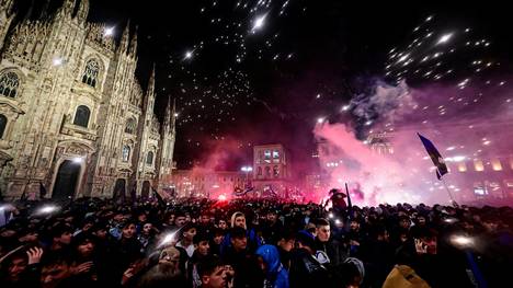 Feier ohne Mannschaft: Fans von Inter Mailand