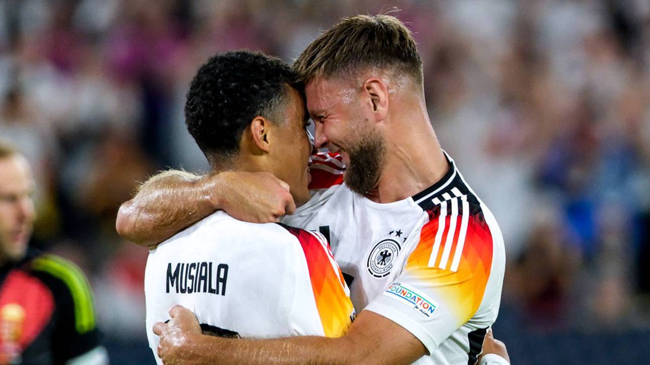 Niclas Füllkrug und Jamal Musiala bejubeln den Treffer zum 1:0