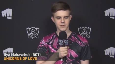 In der Play-In-Stage waren die Unicorns of Love das Team der Stunde. Zum ersten Mal qualifizierte sich das Team der russischen LCL für die Weltmeisterschaft in League of Legends. SPORT1 sprach mit dem BOT LANER kurz nach dem ersten Match in der Gruppenphase.