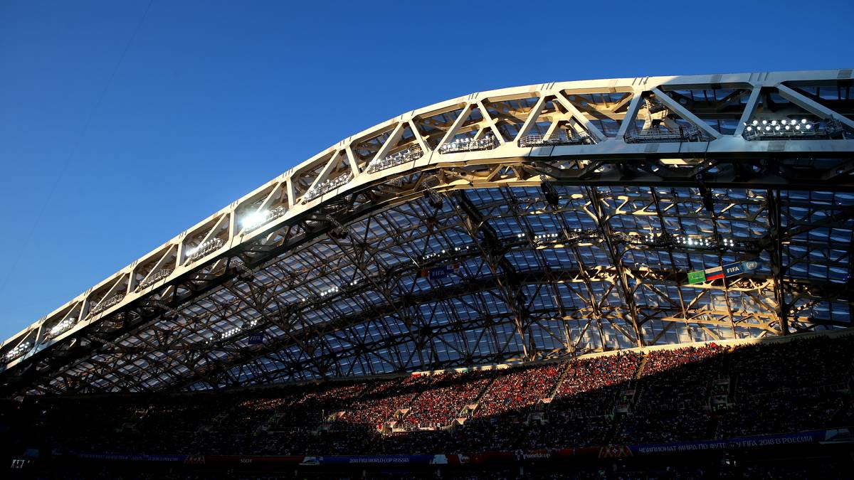 Das Fisht Stadion im Sonnenuntergang