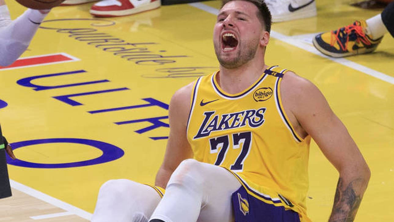 Lakers-Superstar Luka Doncic schrie nach einem Sturz auf