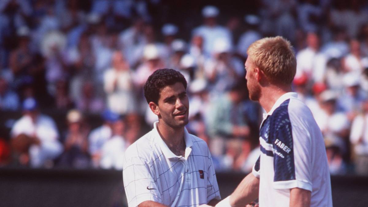 Der US-Amerikaner Pete Sampras verwehrt 1995 Beckers vierten Wimbledon-Sieg. Nach verlorenem ersten Satz dominiert der neue Rasenkönig Sampras seinen Vorgänger und siegt in vier Durchgängen