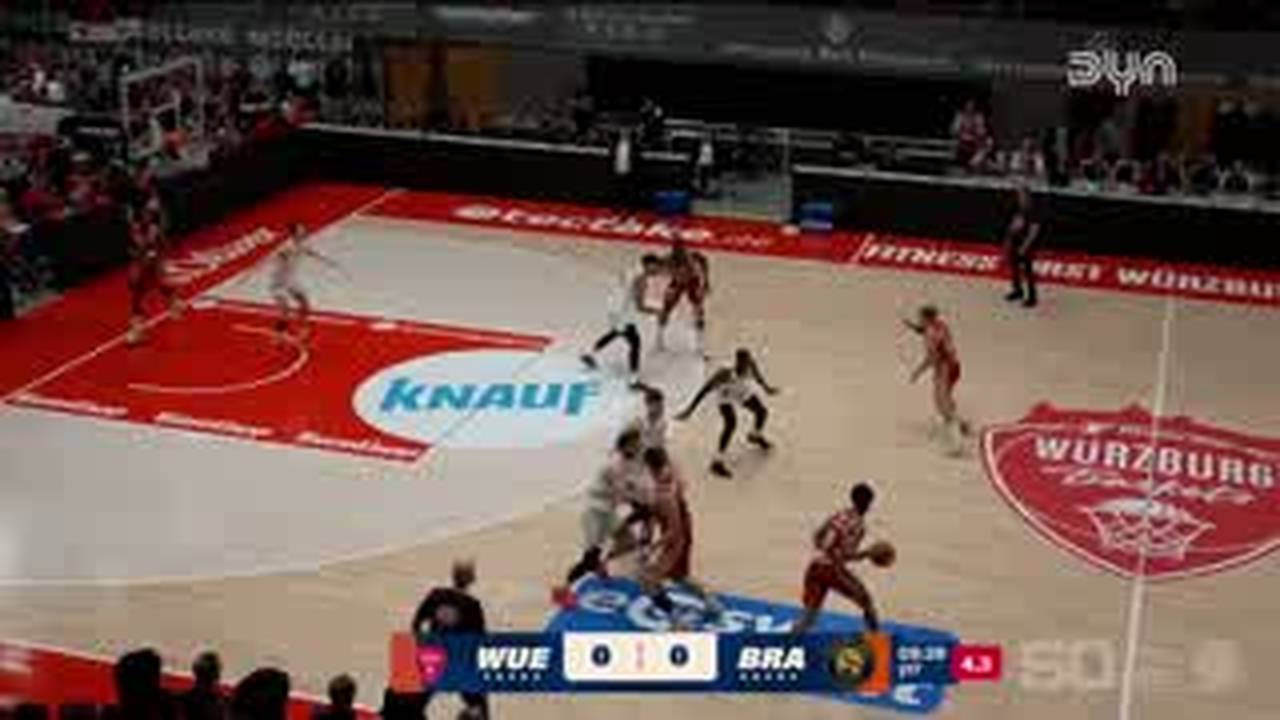 Spiel Highlights zu Fitness First Würzburg Baskets - Basketball Löwen Braunschweig