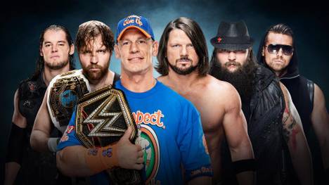 John Cena (3.v.r.) trifft bei WWE Elimination Chamber 2017 auf fünf Gegner