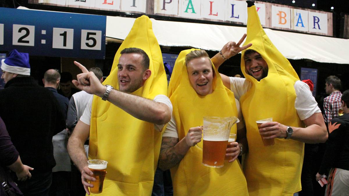 Diese drei fröhlichen Bananen sind dagegen bestens versorgt und machen schon ordentlich Stimmung