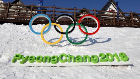 Die olympischen Ringe in Pyeongchang