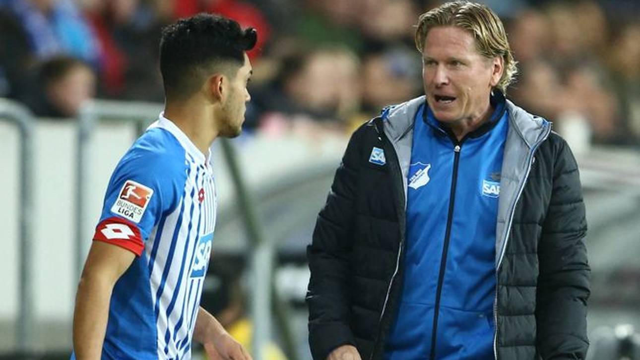 Markus Gisdol und Nadiem Amiri 2015 in Hoffenheim