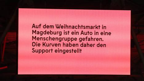 In der Arena in Düsseldorf wurde diese Mitteilung verbreitet