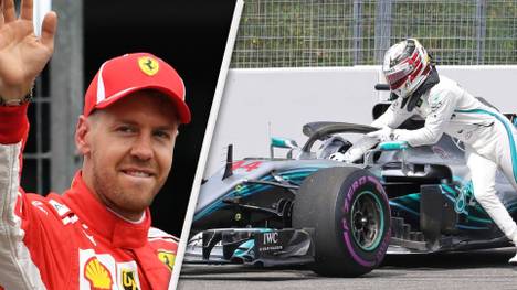 Sebastian Vettel bejubelt seine Pole-Position, Lewis Hamilton erlebt ein Desaster