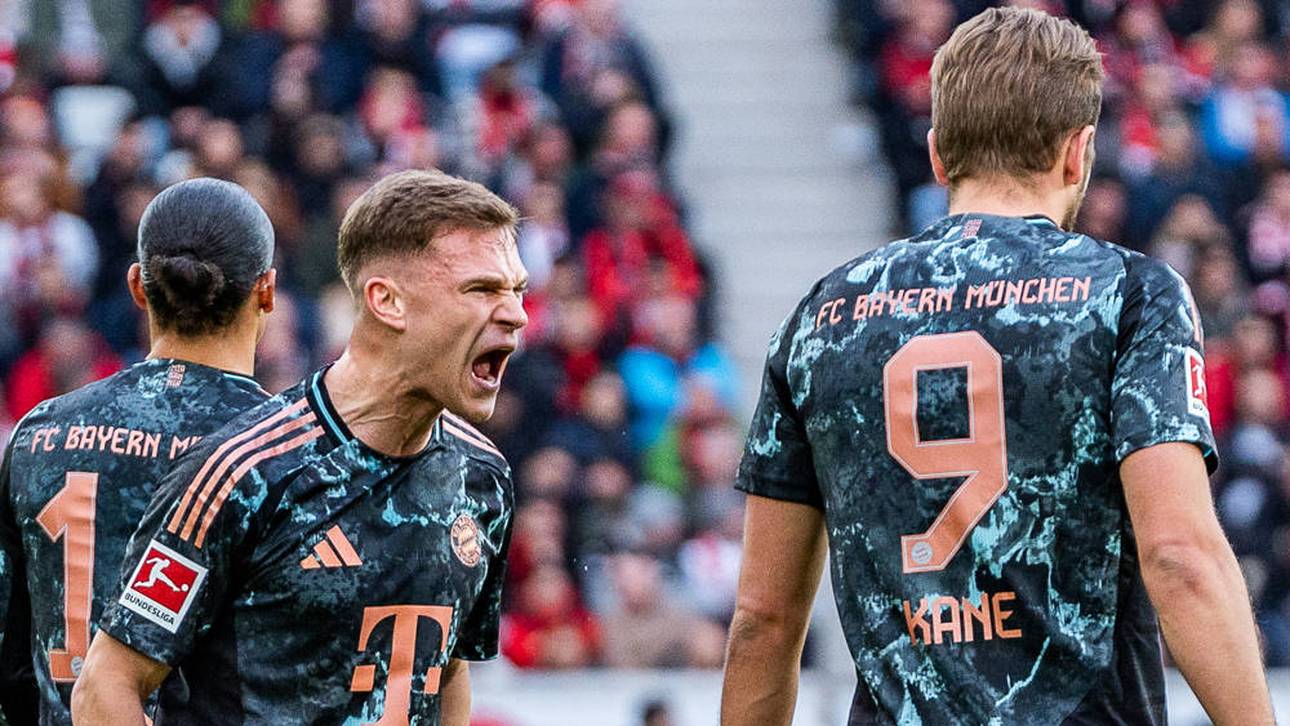 Kimmich feiert Harry Kane