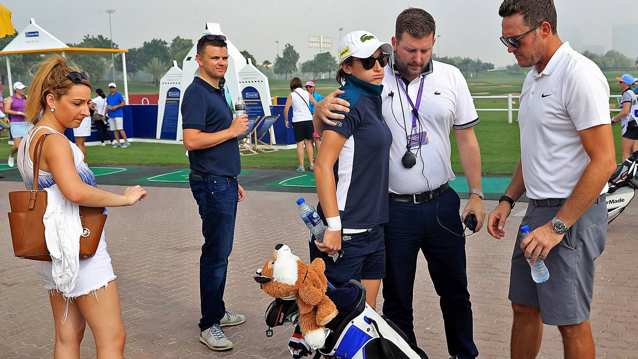 Trost für Anne-Lise Caudal nach dem Tod ihres Caddies bei den Ladies Masters