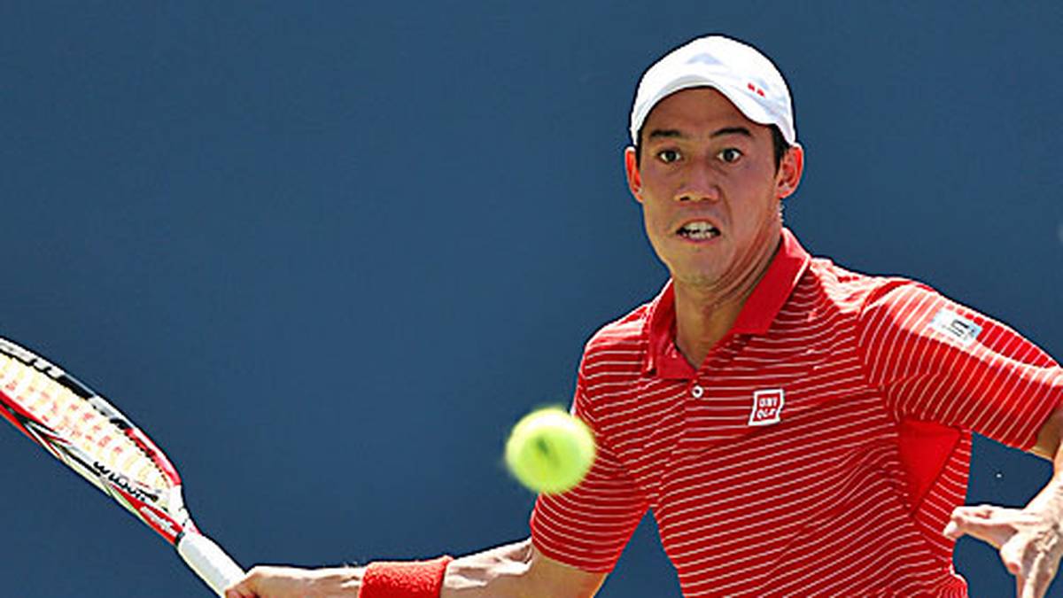 Kampfansage mit rotem Shirt: Kei Nishikori beginnt stark und sichert sich Satz eins