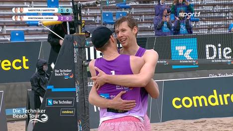 Ein umkämpfter Achtelfinal-Krimi: Simon Pfretzschner und Milan Sievers ziehen in die nächste Runde ein.