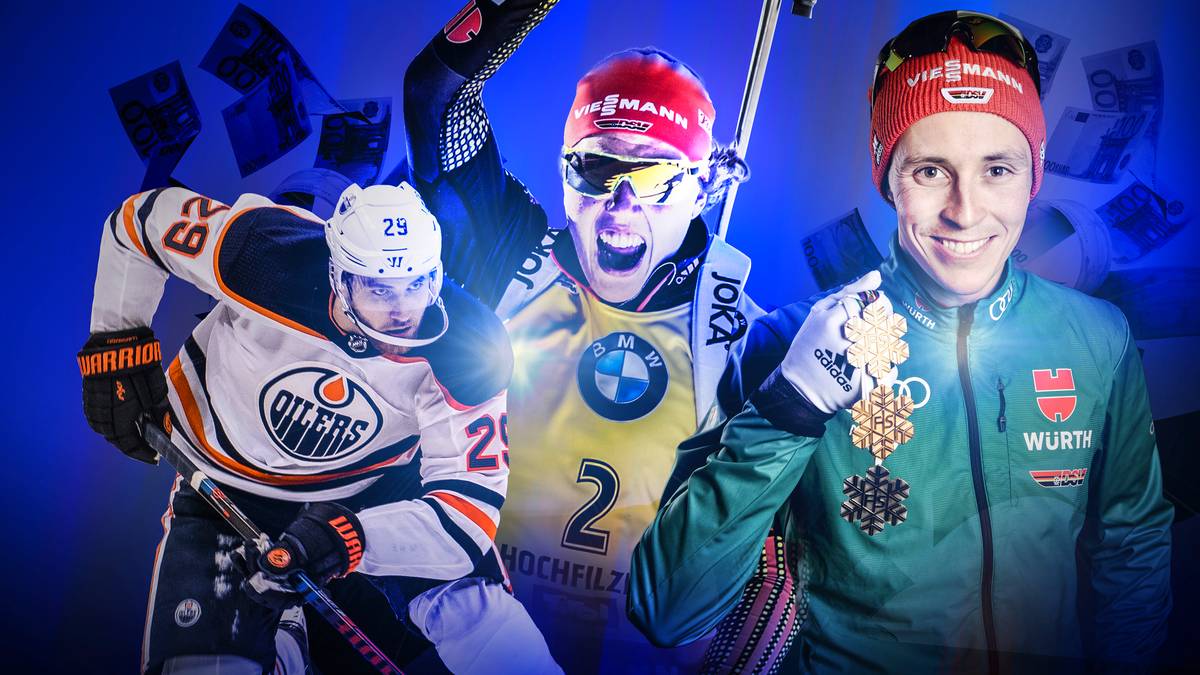 Für ein Millionengehalt reicht das natürlich nicht. Die "Sport Bild" hat die Jahreseinnahmen von Laura Dahlmeier und Co. in der vergangenen Saison anhand von Sponsorenzahlungen, Preisgeldern, Prämien und Festgehältern ermittelt - nimmt man NHL-Spieler raus, kann nur ein Wintersportler die Millionengrenze knacken