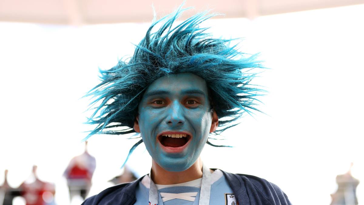 Mit Ruhm bekleckerten sich die Uruguayer gegen Ägypten nicht. Diesem Fan wird das ziemlich egal sein