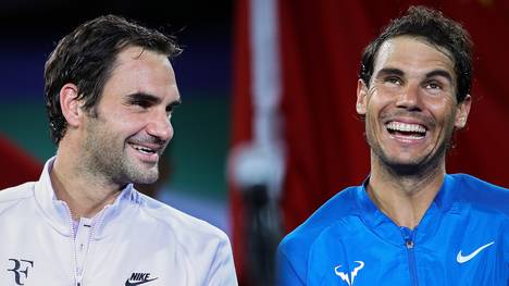 Roger Federer (l.) und Rafael Nadal treffen bei den French Open jeweils auf deutsche Gegner