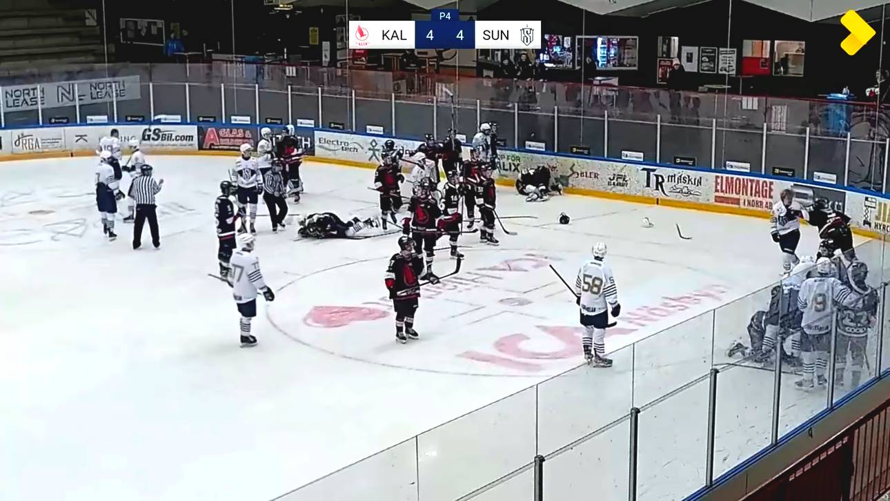 Massenschlägerei im Eishockey