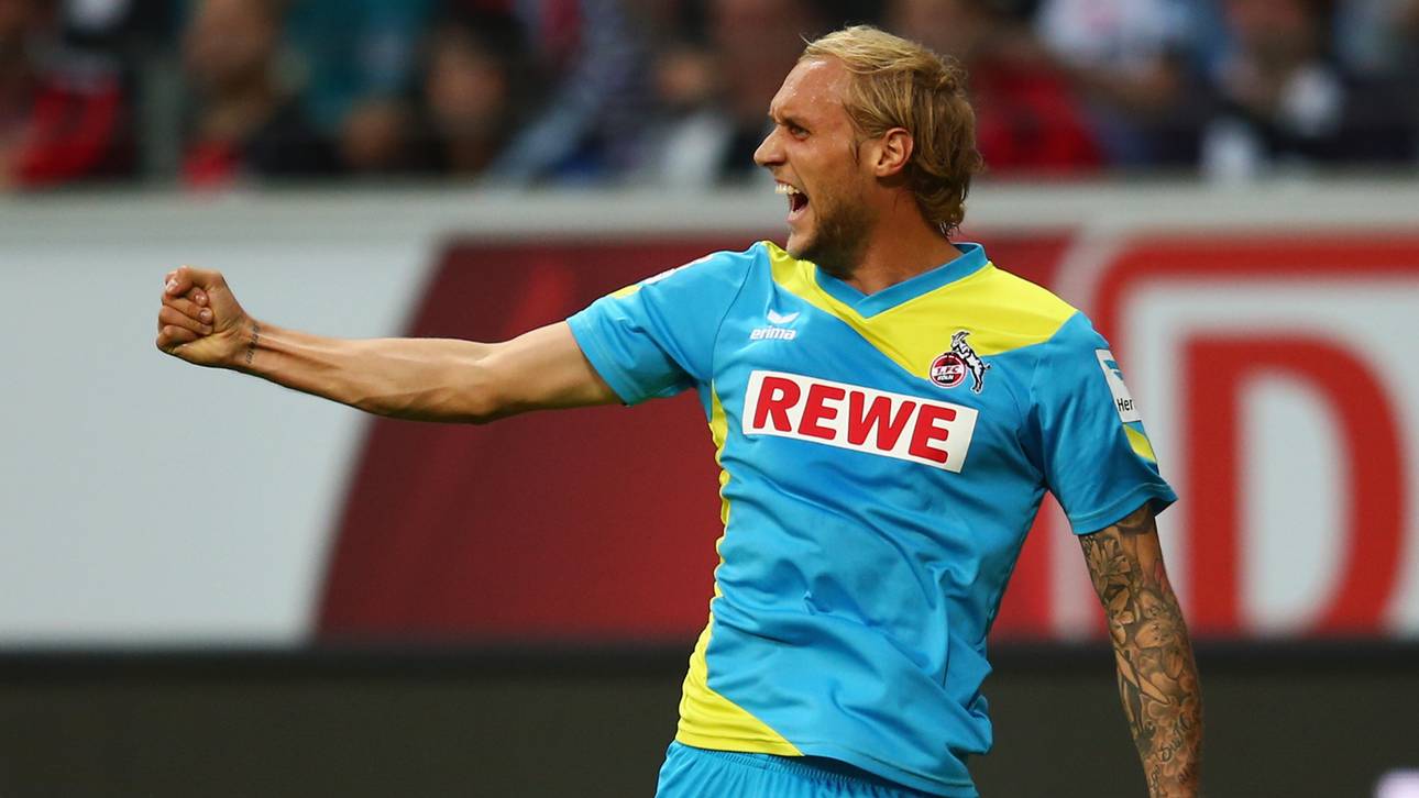 Marcel Risse vom 1. FC Köln jubelt