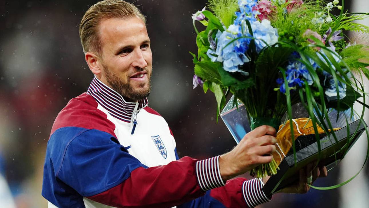 Harry Kane wurde vor dem Anpfiff für sein 100. Länderspiel geehrt