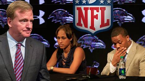 Ray Rice (r.) darf trotz seiner Prügelattacke auf Ehefrau Janay wieder in der NFL spielen
