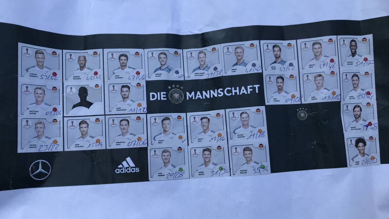 So sollte die DFB-Kaderwand eigentlich beklebt werden
