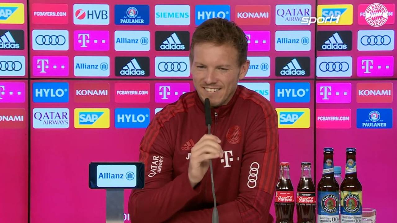 FC Bayern: Nagelsmann foppt SPORT1-Reporter auf PK