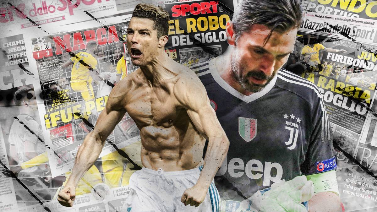 Das dramatische Viertelfnal-Rückspiel zwischen Real Madrid und Juventus Turin lässt auch in den italienischen und spanischen Zeitungen die Emotionen hochkochen. Während die Italiener wegen des Last-Minute-Elfmeters vor Wut schäumen, spricht man in Madrid von einem berechtigten Strafstoß