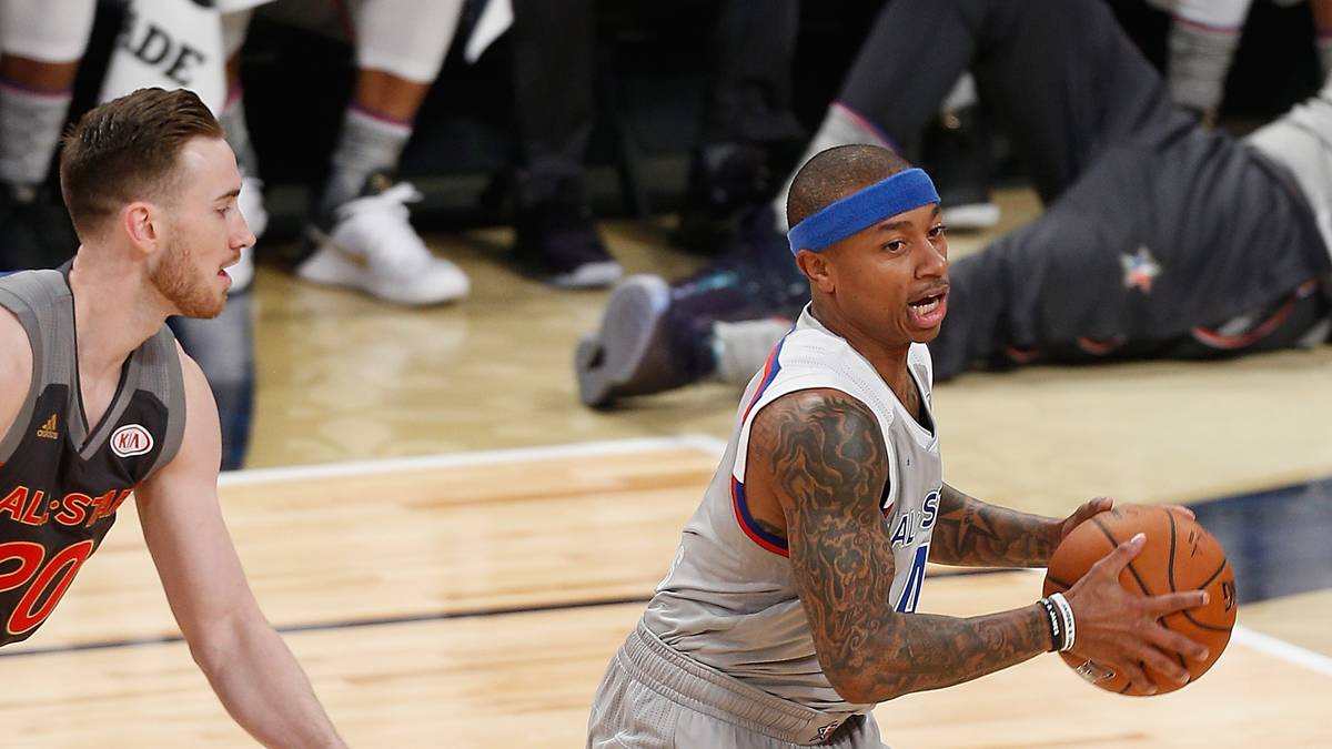 Der kleinste Mann auf dem Feld drehte ebenfalls auf: Isaiah Thomas (1,75 Meter) von den Boston Celtics sammelte 20 Punkte