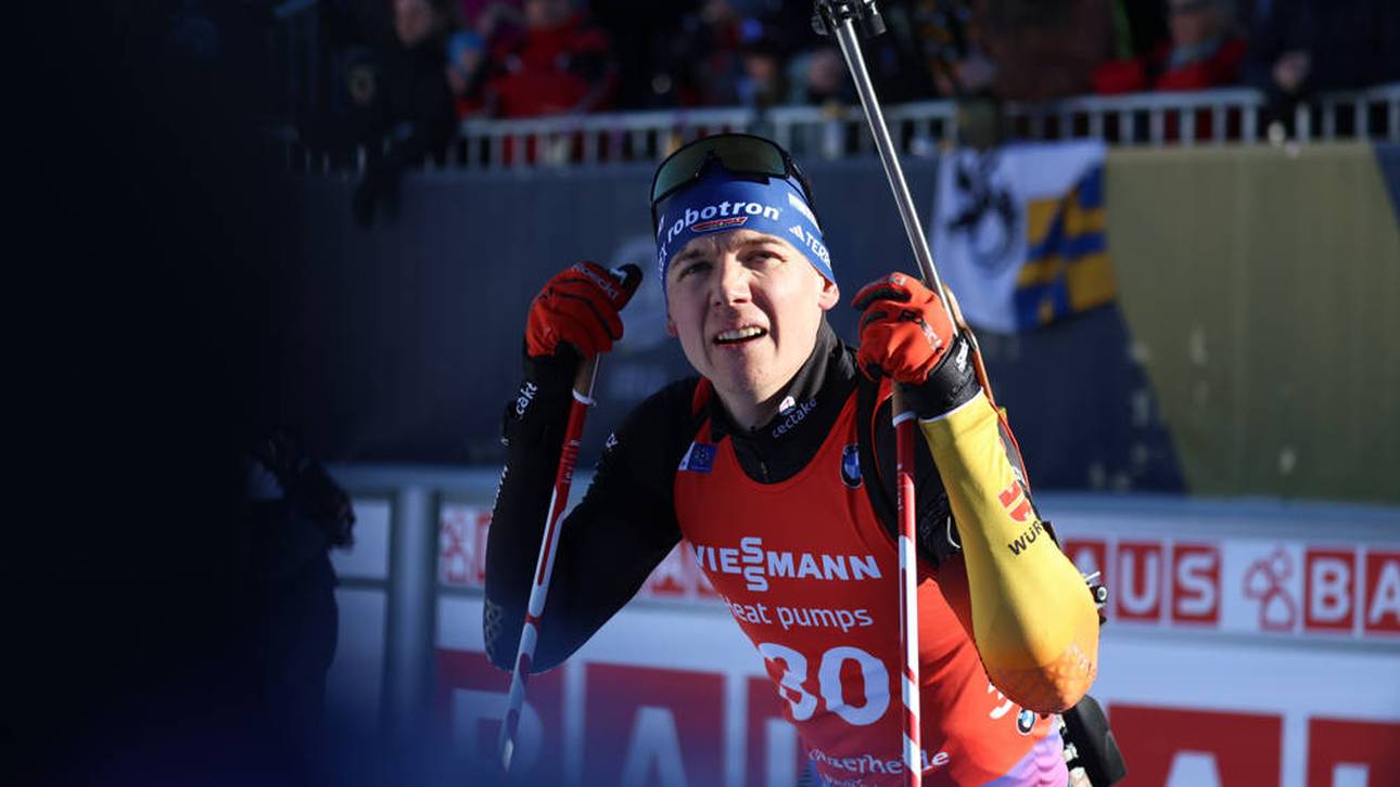 Justus Strelow zeigte bei der Staffel in Östersund ein denkwürdiges Schießen