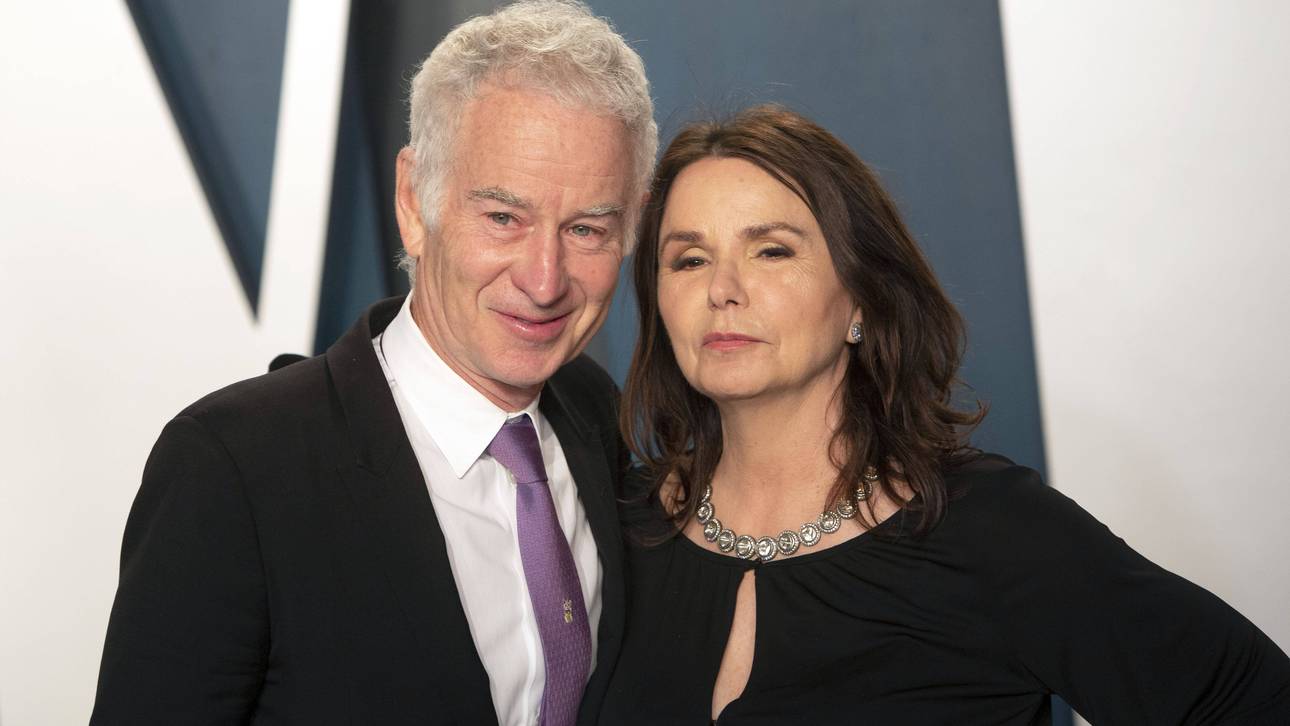 John McEnroe bei einer Oscar-Party mit Frau Patty Smyth 2020