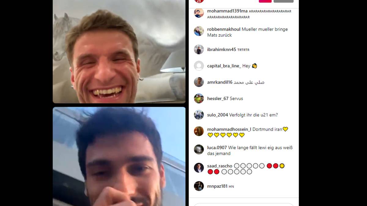 Thomas Müller und Mats Hummels hatten ihren Spaß auf Instagram
