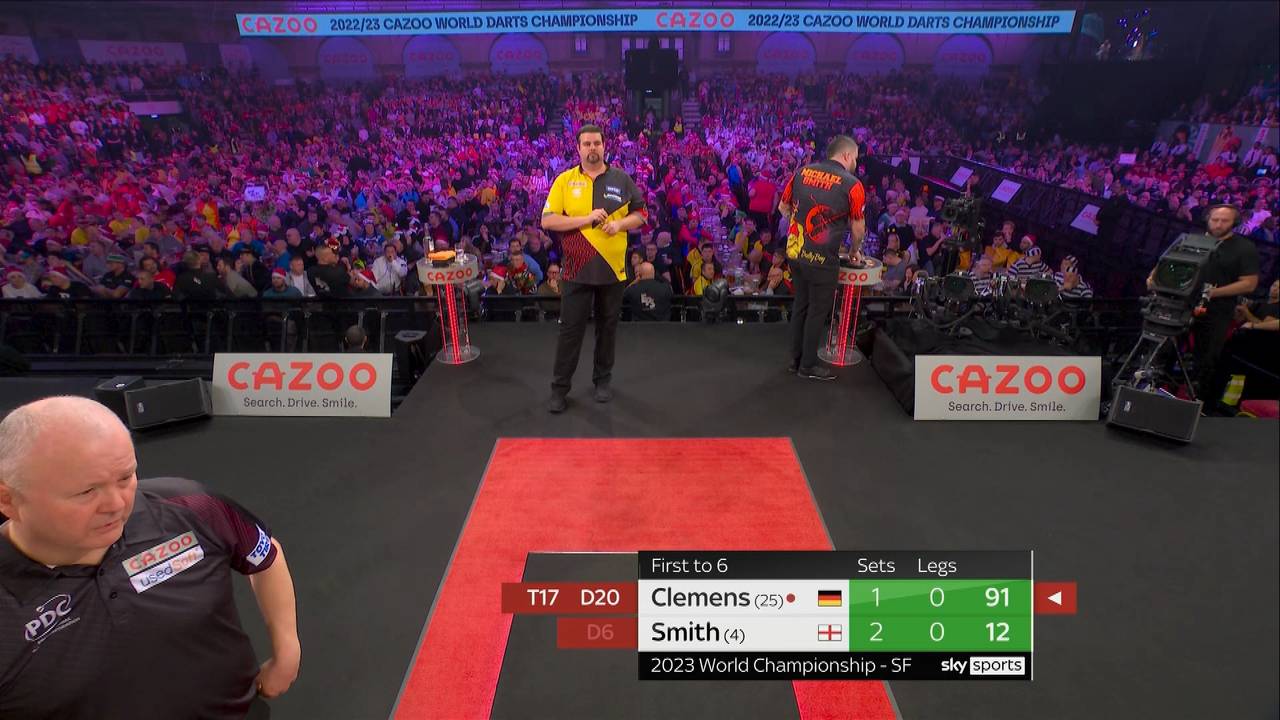 Verrechnet: Im WM-Halbfinale muss Gabriel Clemens Caller George Noble verbessern
