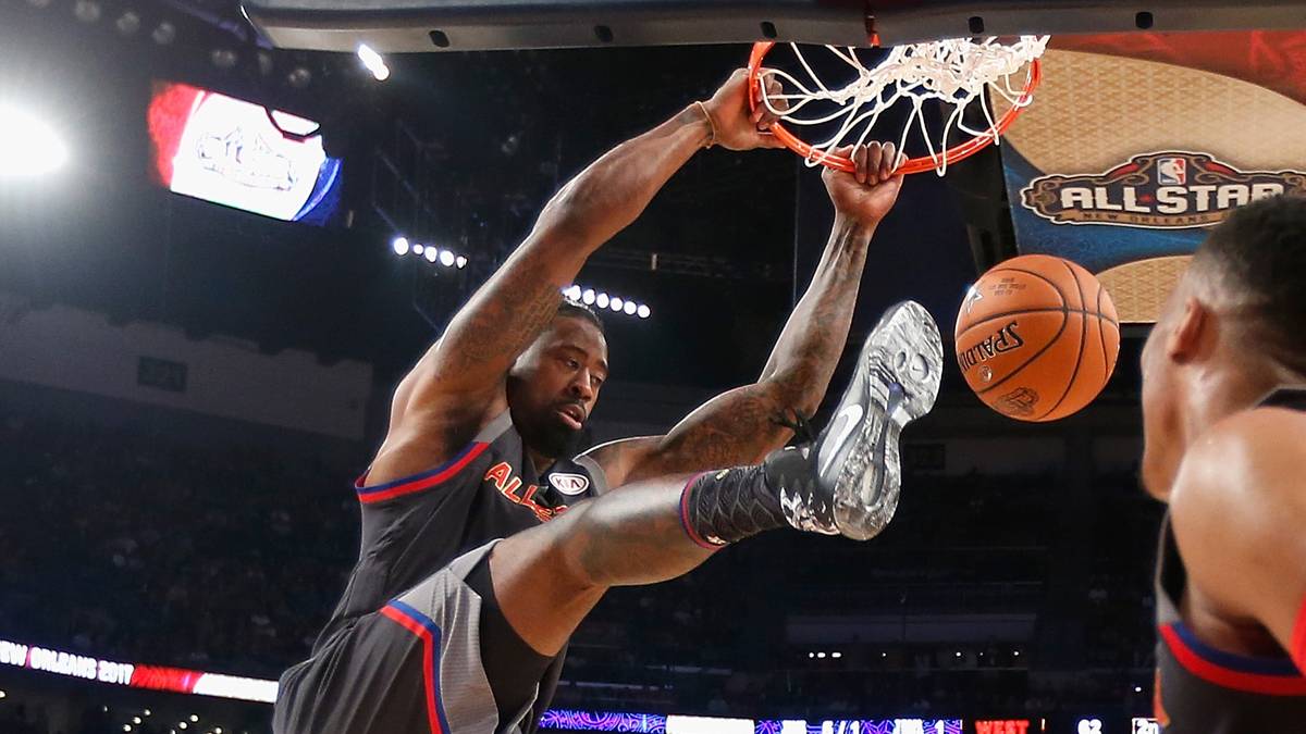 Beim Dunking-Contest am Vortag verabschiedete sich DeAndre Jordan schon in der ersten Runde. Einen Tag später betrieb der Clippers-Center ordentlich Wiedergutmachung