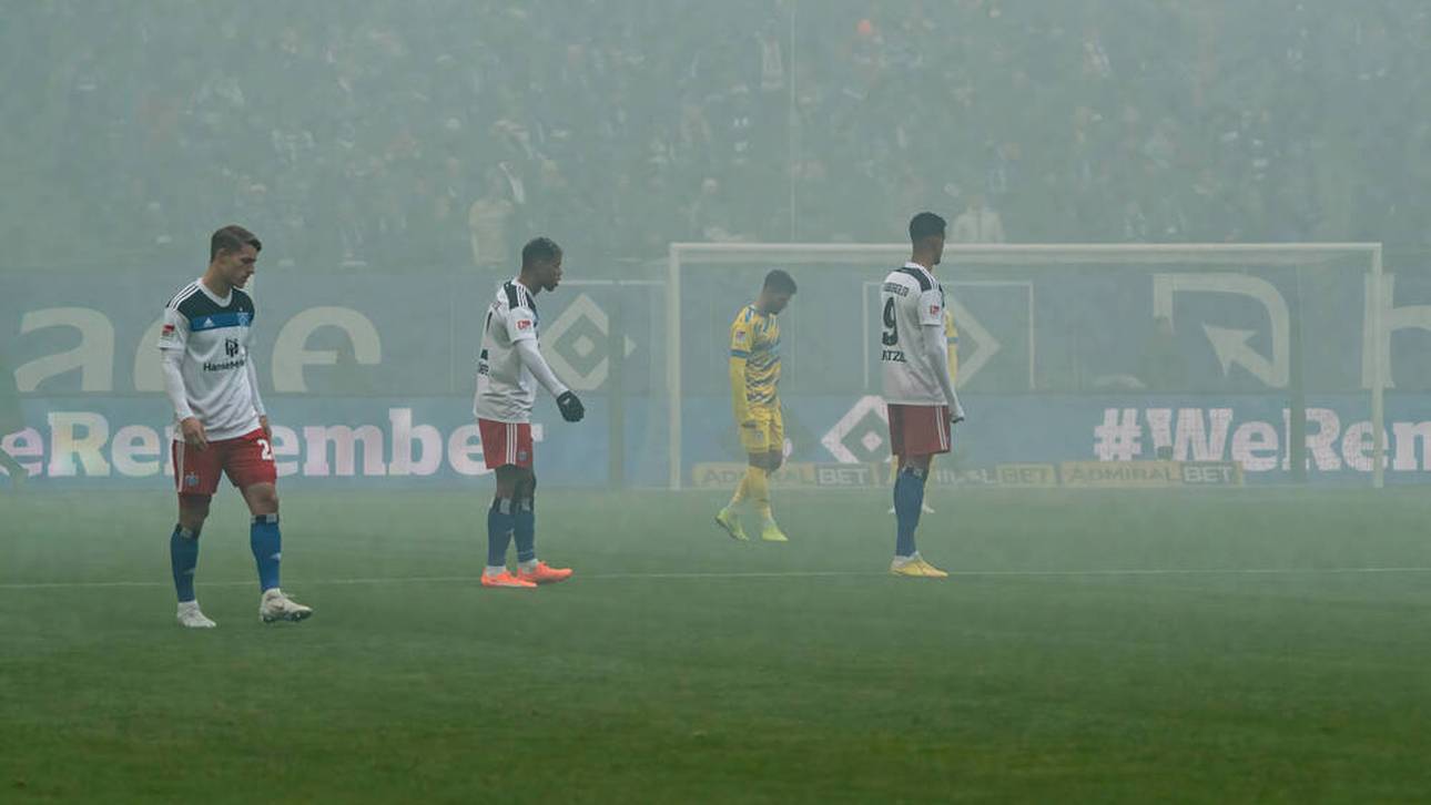 Pyrotechnik verzögert HSV-Anpfiff