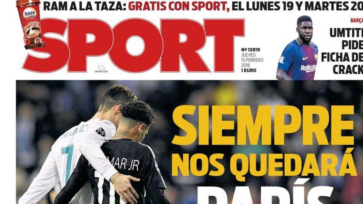 SPORT (SPANIEN): "Weder PSG noch Unai Emery haben irgendetwas dazugelernt Sie werden jetzt solch eine epische Aufholjagd brauchen, wie sie sie gegen Barcelona am eigenen Leib erlitten haben"