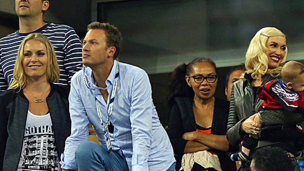 Der Promi-Andrang ist ordentlich. Neben Ski-As Lindsey Vonn (l.) ist auch Sängerin Gwen Stefani auf der Tribüne