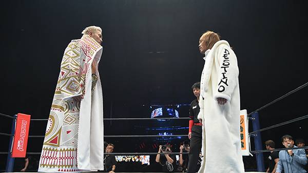 Kazuchika Okada (l.) und Tetsuya Naito waren Headliner bei Wrestle Kingdom in Tokio