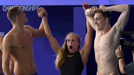 Die deutsche Mixed-Staffel hat bei der EM in Glasgow überraschend Gold geholt